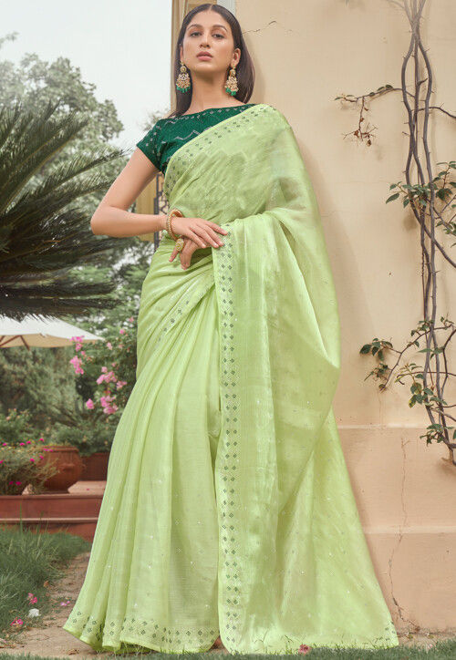 Secret Forest Green Saree - I Love Sarees