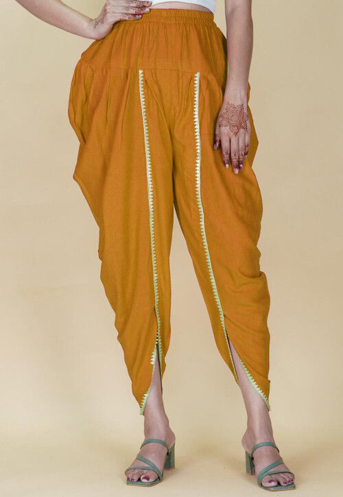 Shakti Yellow Kurta and Tulip Pants, ट्यूलिप पतलून