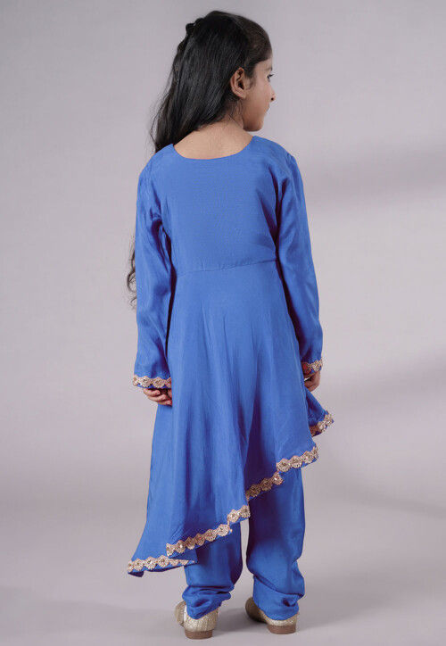 Embellished Shantoon Punjabi Suit in Light Blue