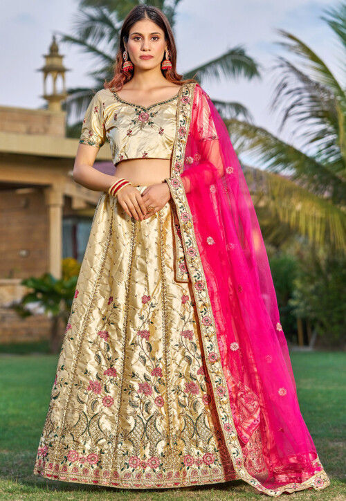 Satin silk lehenga choli online hotsell