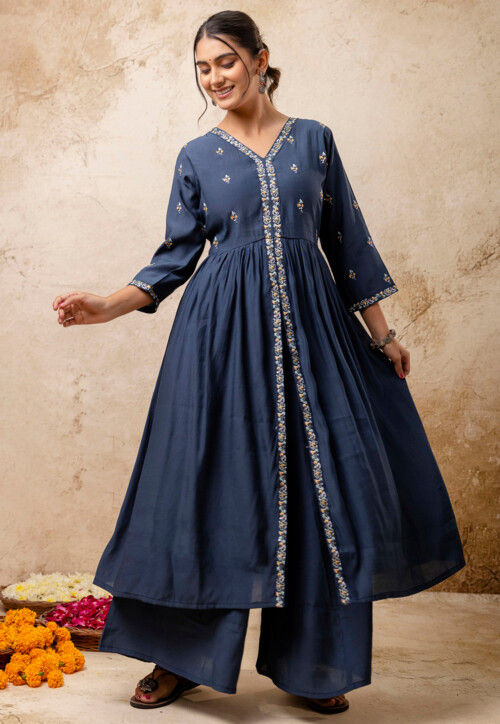 fashion nova blue floral dress Dusty Blue Tulle Lace Wedding Dresses with V-Neck & Open Back
