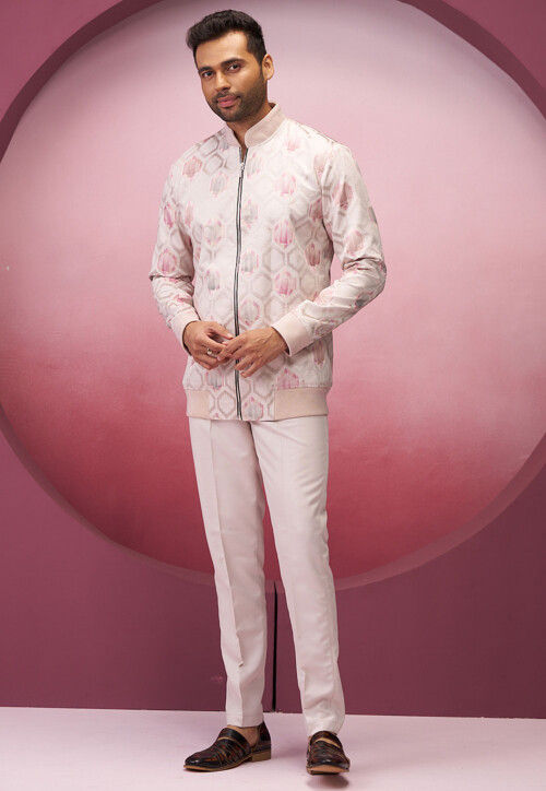 Silk jacquard jacket shop