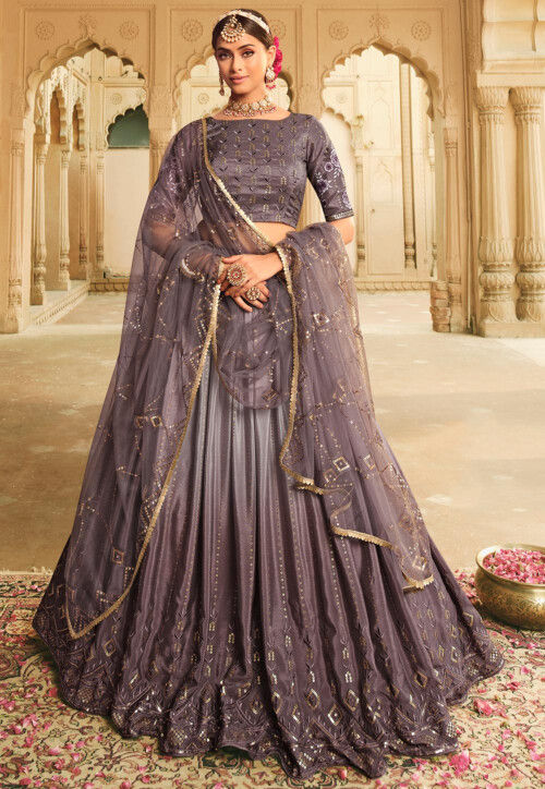 Buy Grey Color Lehenga Choli : 208823 - Lehenga Choli