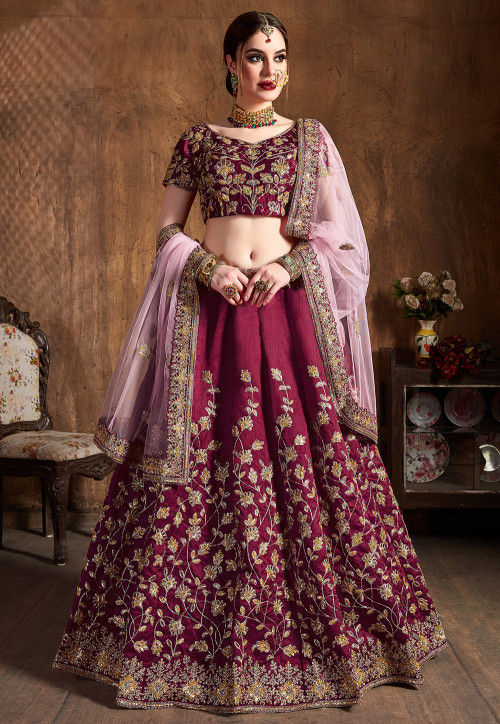 Wine red lehenga clearance