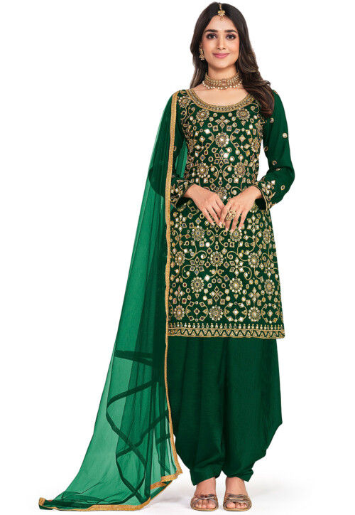 Green colour punjabi suit on sale
