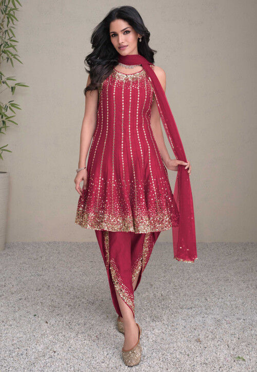 ladies red long sleeve dress Farm Rio Red Garden Delight Long Sleeve Midi Dress, Garden Delight Red / XXS main image 0