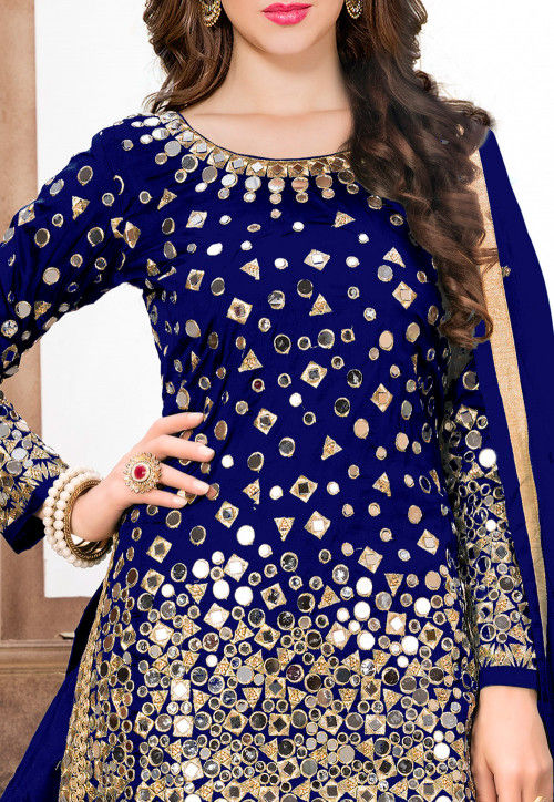 royal blue punjabi suits
