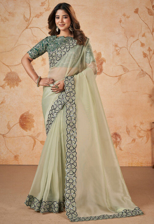 Organza Saree - Buy Classy Designer Organza Sarees Online| Myntra