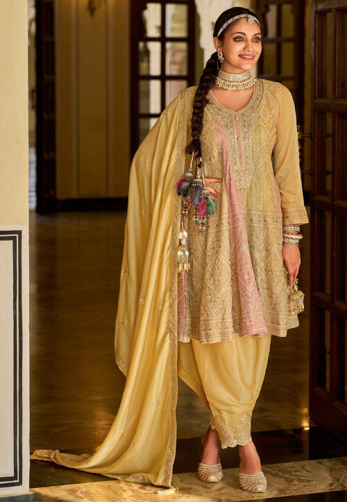 Punjabi salwar suit panjabi dresses punjabi #yellow suit ideas - YouTube