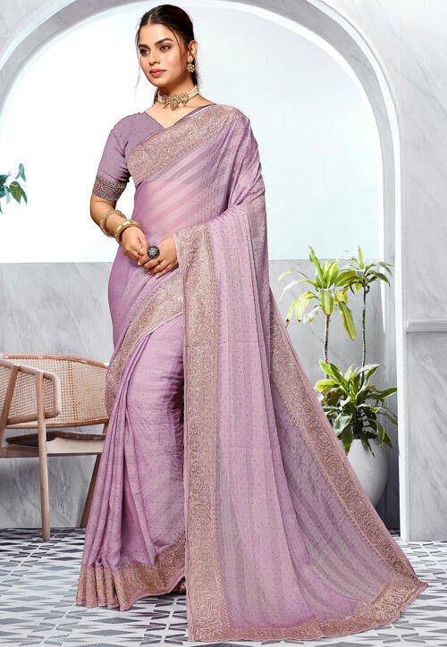 chinon chiffon luxe Trendy Saree