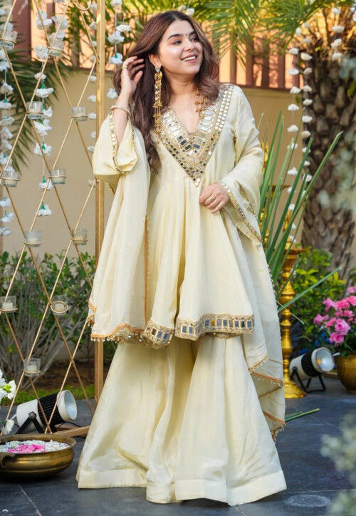 rebecca vallance black and gold dress Buy Ivory Printed Silk Blend Pakistani Suit Online at Rs.1419