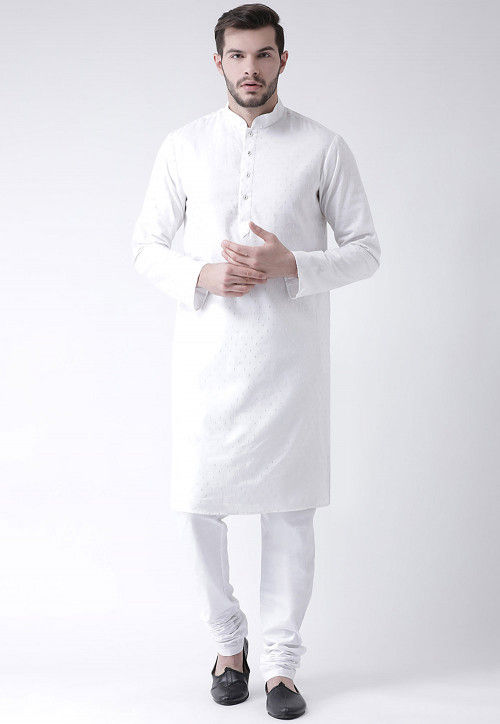 white pyjama kurta