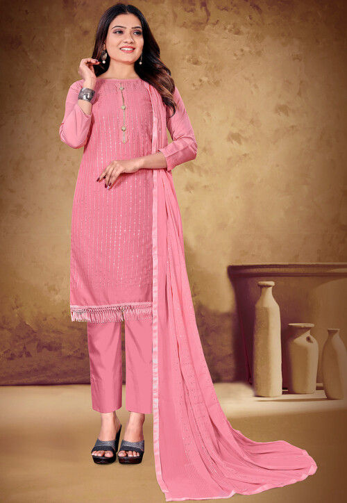 Buy Pink Punjabi Salwar Kameez Custom Stitched Dress Suit Patiala Salwar  Suits Dupatta Kameez Indian Womens Dresses Shalwar Upto Plus Sizes Online  in India - Etsy