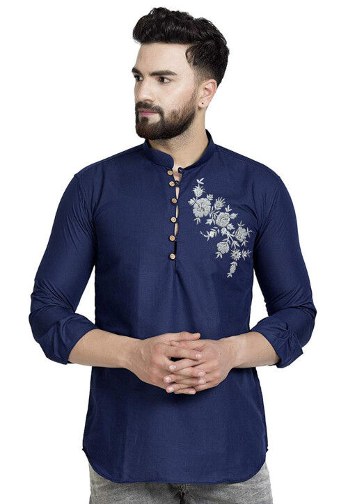 Chinese collar short kurta discount