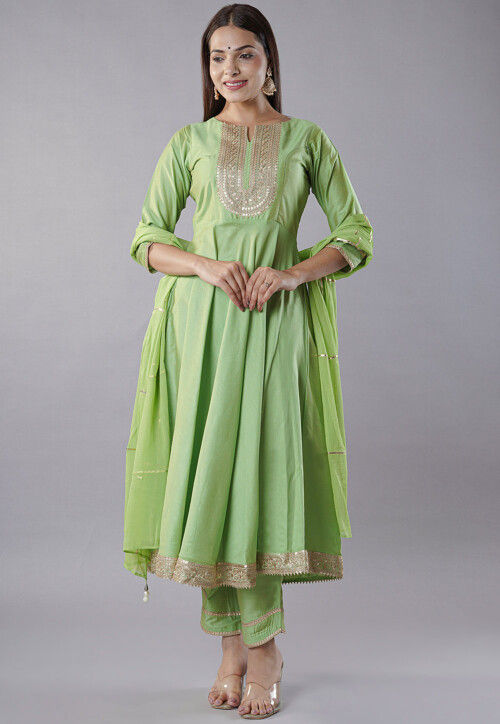 Parrot green dress online shop