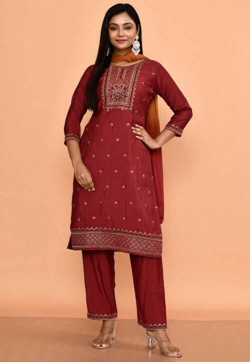 open lace back dress Party Wear Kurti Cotton Maroon Plain Kurtis – Kajols