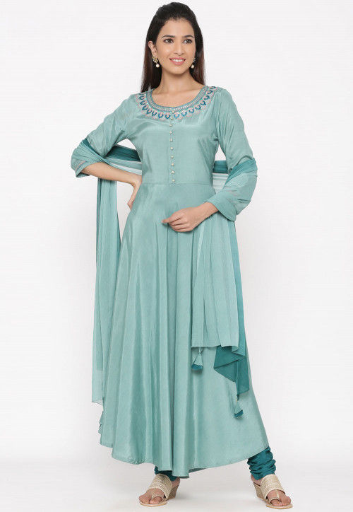 Crepe anarkali dresses clearance
