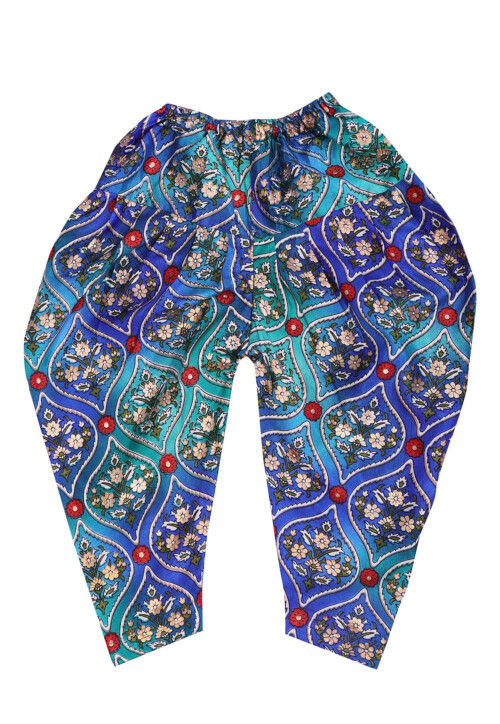 Embroidered Dupion Silk Kurta Set in Red