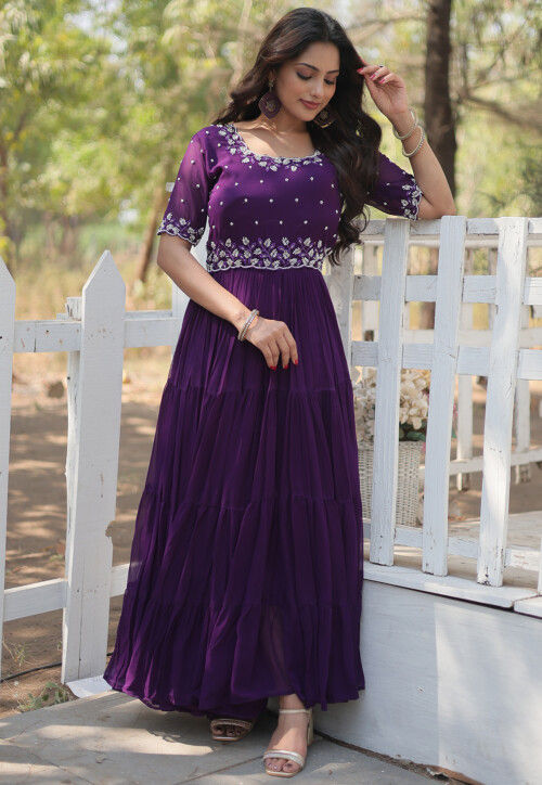georgette party dress Elegant Georgette Gown