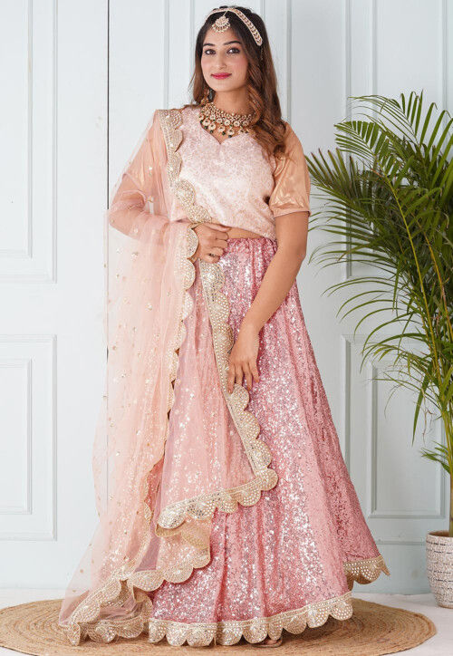 Roop Darshan - Beautiful Hot Pink and Gold Lehenga on Designer Wardrobe