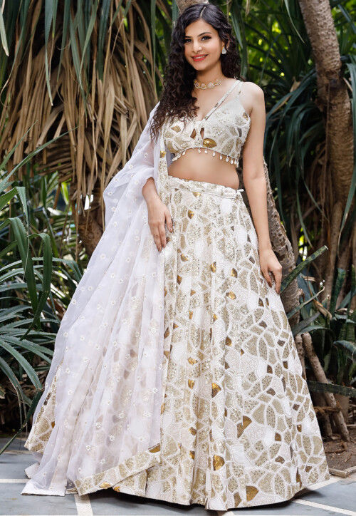 Lucknowi Chikankari Lehenga Matched With Velvet Blouse And Attched Dup –  shop soniyag