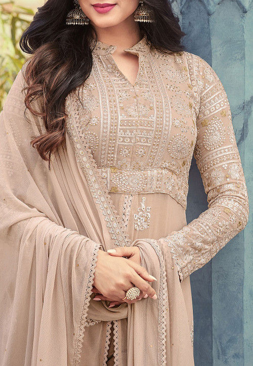 Embroidered Georgette Pakistani Suit in 