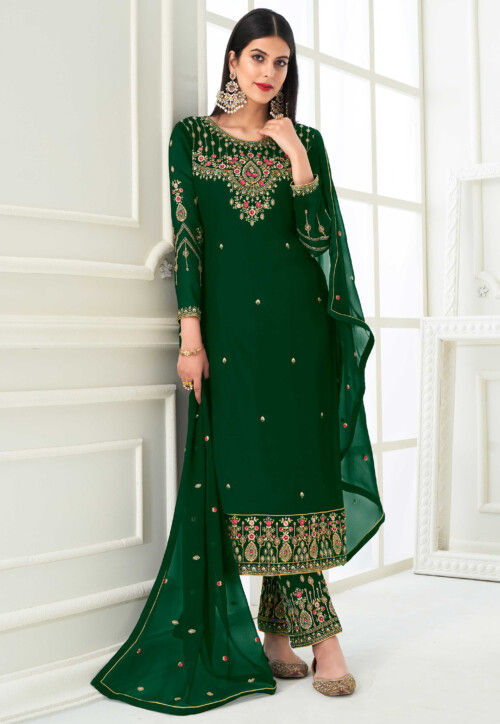 Dark green pakistani suit top