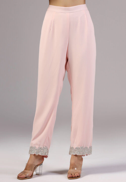 Embroidered Georgette Pakistani Suit in Pink