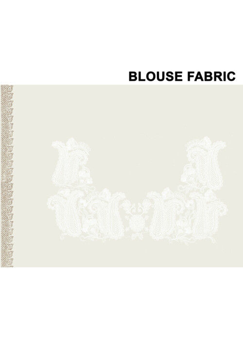 Embroidered Georgette Scalloped Saree in White