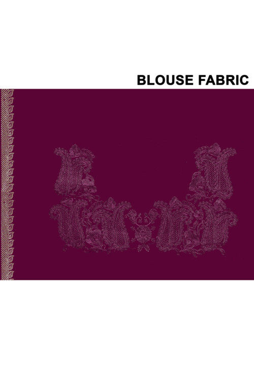 Embroidered Georgette Scalloped Saree in Wine