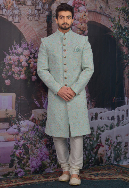 Light colour sherwani on sale