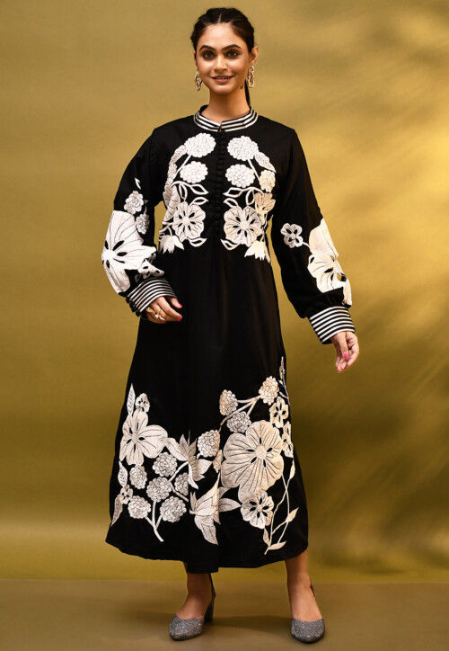 white christmas dresses Chocolate Brown Handloom Cotton Dress – Vastrasuka main image 1