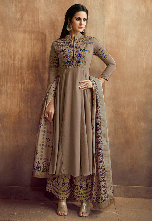 Buy Reception Wear Multi Color Muslin Cotton Printed Work Readymade Salwar  Suit Online