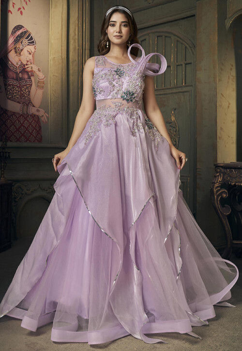 Pastel purple gown shop