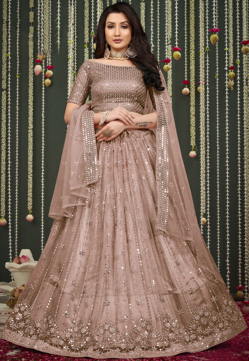 Party wear pink net lehenga choli - G3-WLC6245 | G3fashion.com | Gown party  wear, Indian bridal wear, Party wear dresses