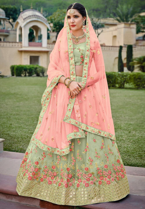 Page 4 of Light Green Lehengas