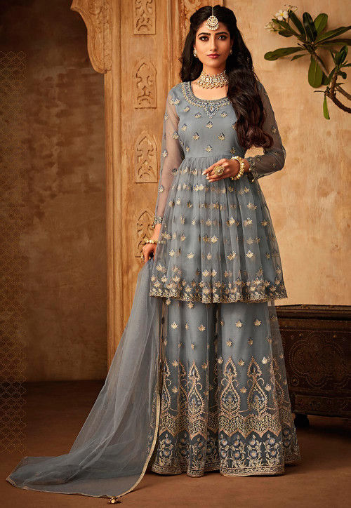Beautiful and Stylish fancy gharara kurti design for girls and women/ for  wedding. - YouTube