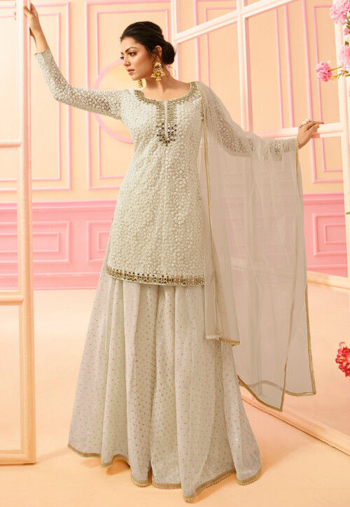 Grey Pakistani Suits - Free Shipping on Grey Pakistani Outfits Online in USA