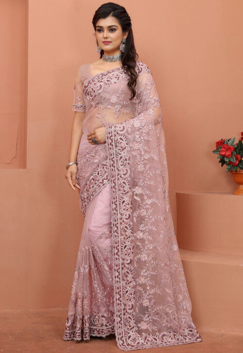Net saree wearing styles outlet