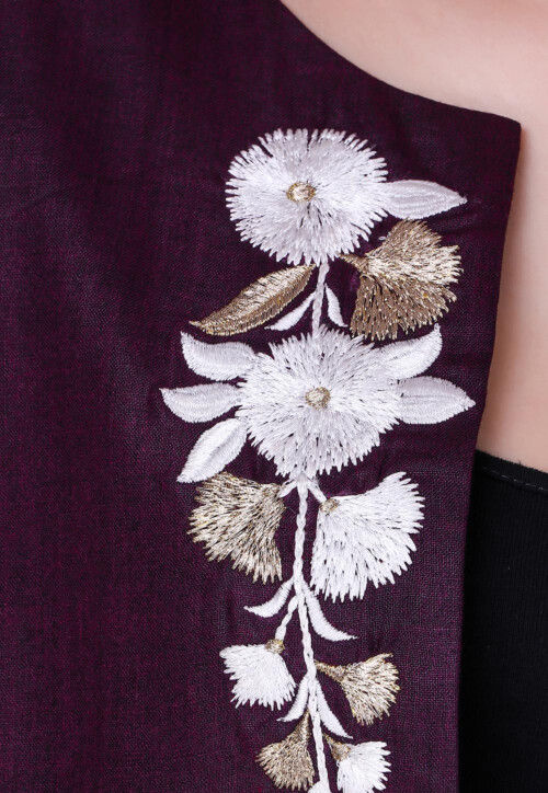 Silk Lacket Sample Buy Embroidered Pure Cotton Silk Jacket in Violet Online : TXL143 ...