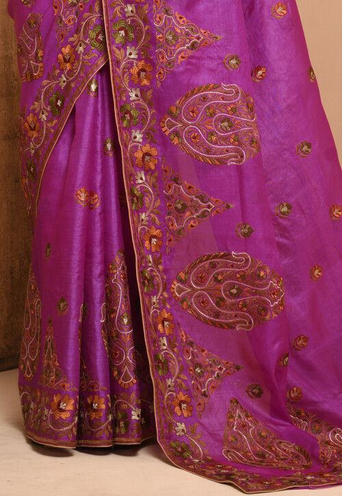 Banarasi Tussar Silk Saree in Pink