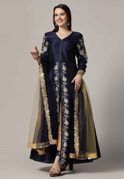 Raw silk anarkalis online hotsell