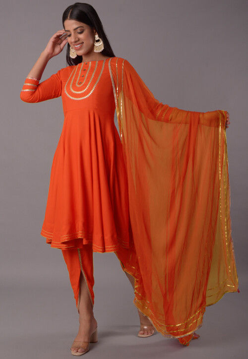 Latest Orange Suits With Color Combinations Designs Ideas||Party Wear Orange  Suits Designs - YouTube