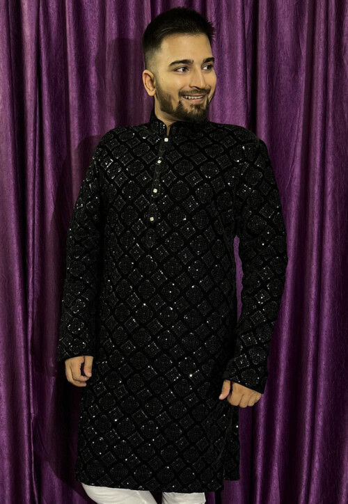 Velvet kurta pajama sales