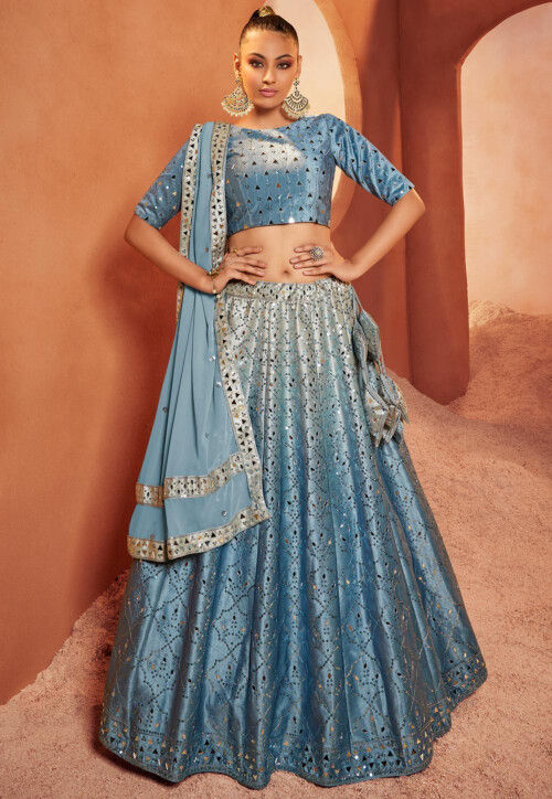 Grey Blue Stylish Embellished Blouse Top Indian Party Designer Lehenga  Choli Skirt Festival Women Dress Punjabi 8921 : Amazon.co.uk: Fashion