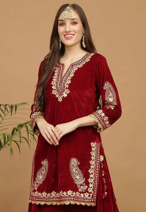 Buy Pakistani Dresses Custom Brocade Pants Velvet Kurta for Woman Online in  India - Etsy | Kurti designs party wear, Designer party wear dresses, Party  wear dresses
