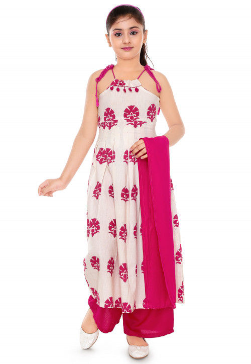 Cotton printed frock suit clearance