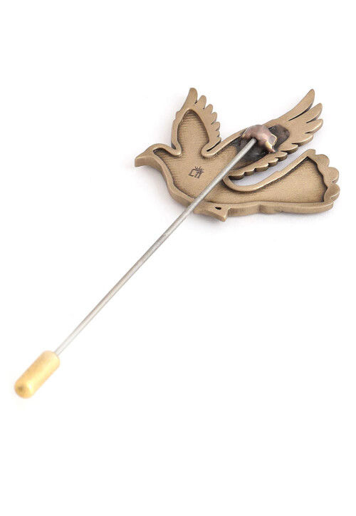 Flying Bird Metallic Lapel Pin