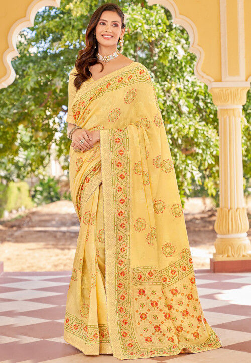 Linen Cotton Sarees | Buy Linen Cotton Sarees Online | Pothys