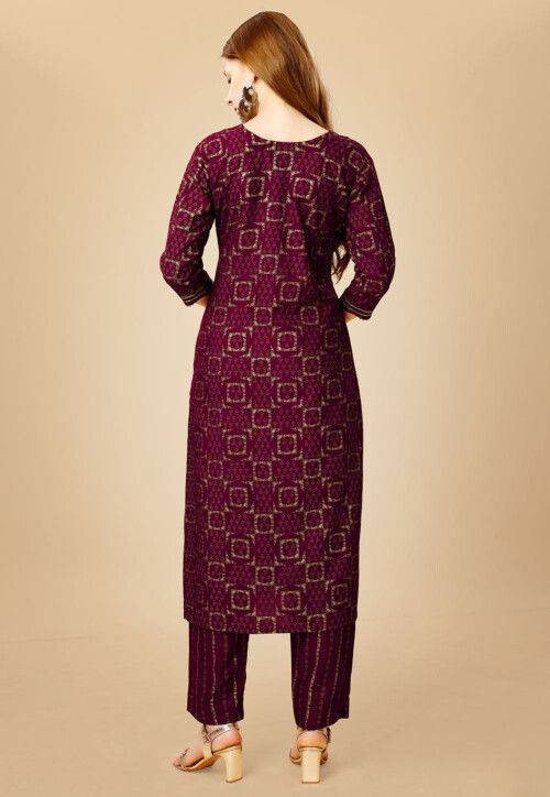 Printed Rayon Foil Print Kurta